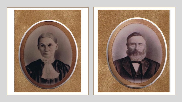 Left: A formal, 19th century photographic portrait in an oval frame of a somber older woman, Christina MacDonald. wearing a lace scarf at her neck with her hair pulled back. | Image from Find a Grave, Alexander MacDonald Jr. (5 Jul 1833–11 Nov 1914). n.d. Find A Grave Database and Images, Memorial ID 150960823, Valleyfield Cemetery, Kings County, Prince Edward Island, Canada; photograph provided by Linda Olsen (contributor 48119027). https://www.findagrave.com/memorial/150960823/alexander-macdonald.