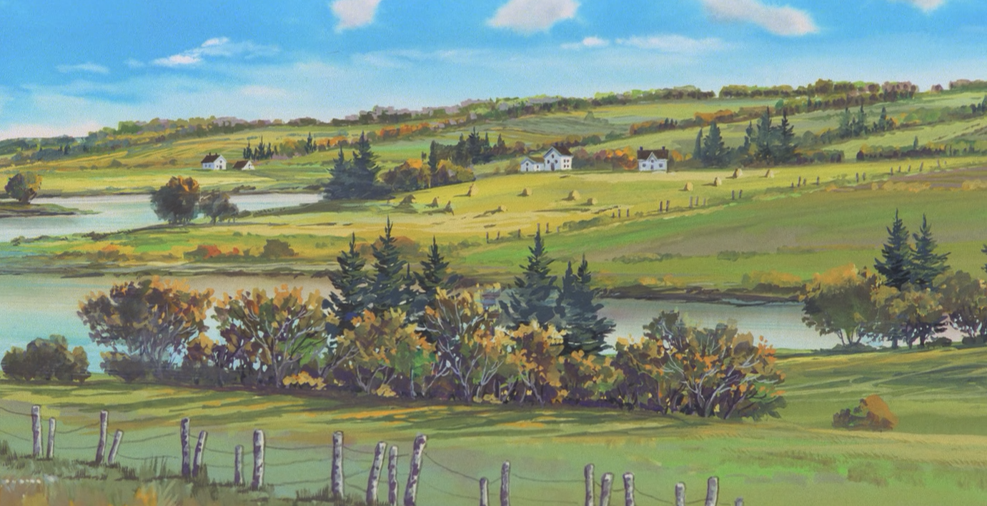 The farms of Avonlea as later imagined by the animators of Akage no An.