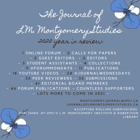 The Journal of L.M. Montgomery Studies 2020 Year in Review